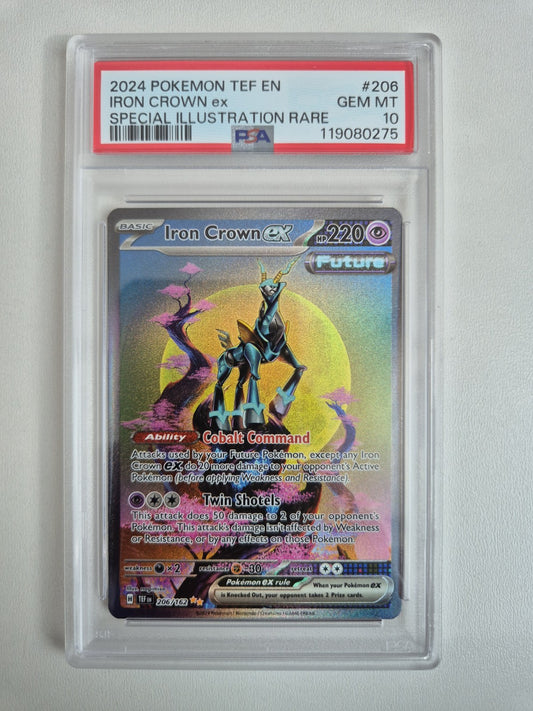 PSA 10 Iron Crown ex 206/162 Temporal Forces Ultra Rare SIR Pokemon TCG MINT