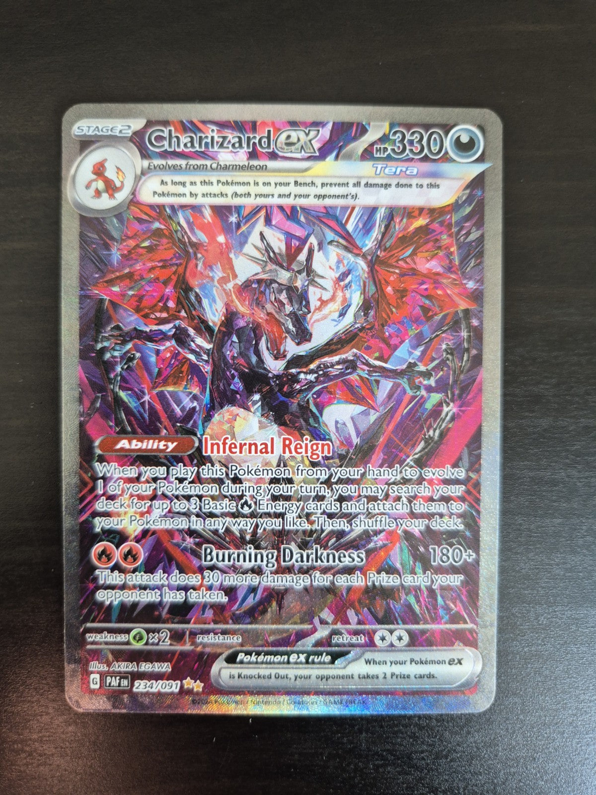 Charizard ex 234/091 Paldean Fates Ultra Rare Pokemon Card - READ DESCRIPTION