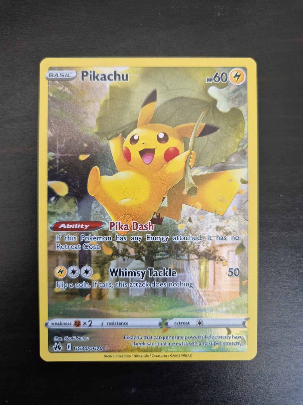 Pokemon Card Pikachu GG30/GG70 Galarian Gallery Crown Zenith Near Mint