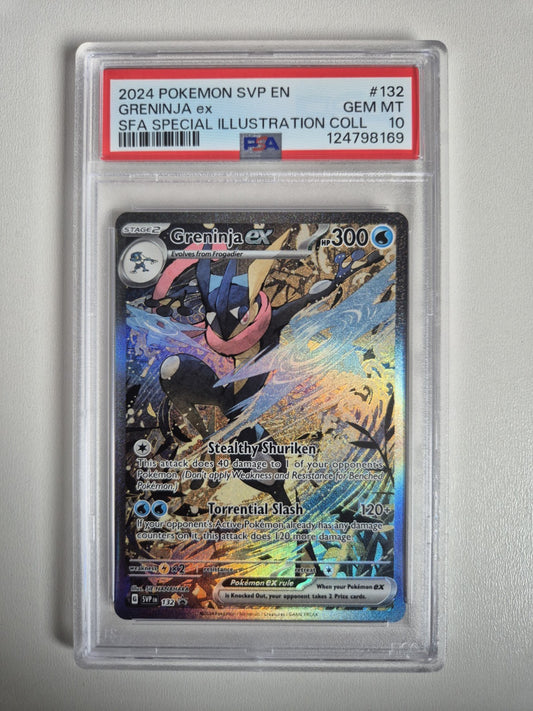 PSA 10 Greninja ex SVP 132 Shrouded Fable Promo Card Rare Pokemon GEM MINT