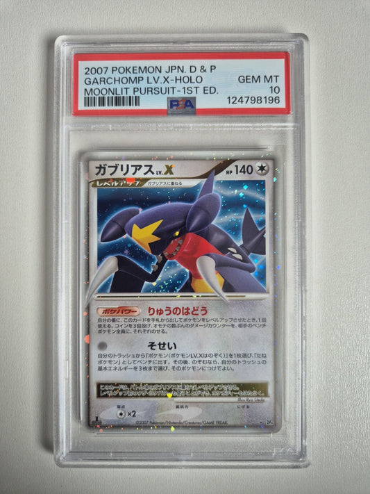 PSA 10 Garchomp Lv.X Moonlit Pursuit 1st Ed Japanese Holo Rare Pokemon GEM MINT