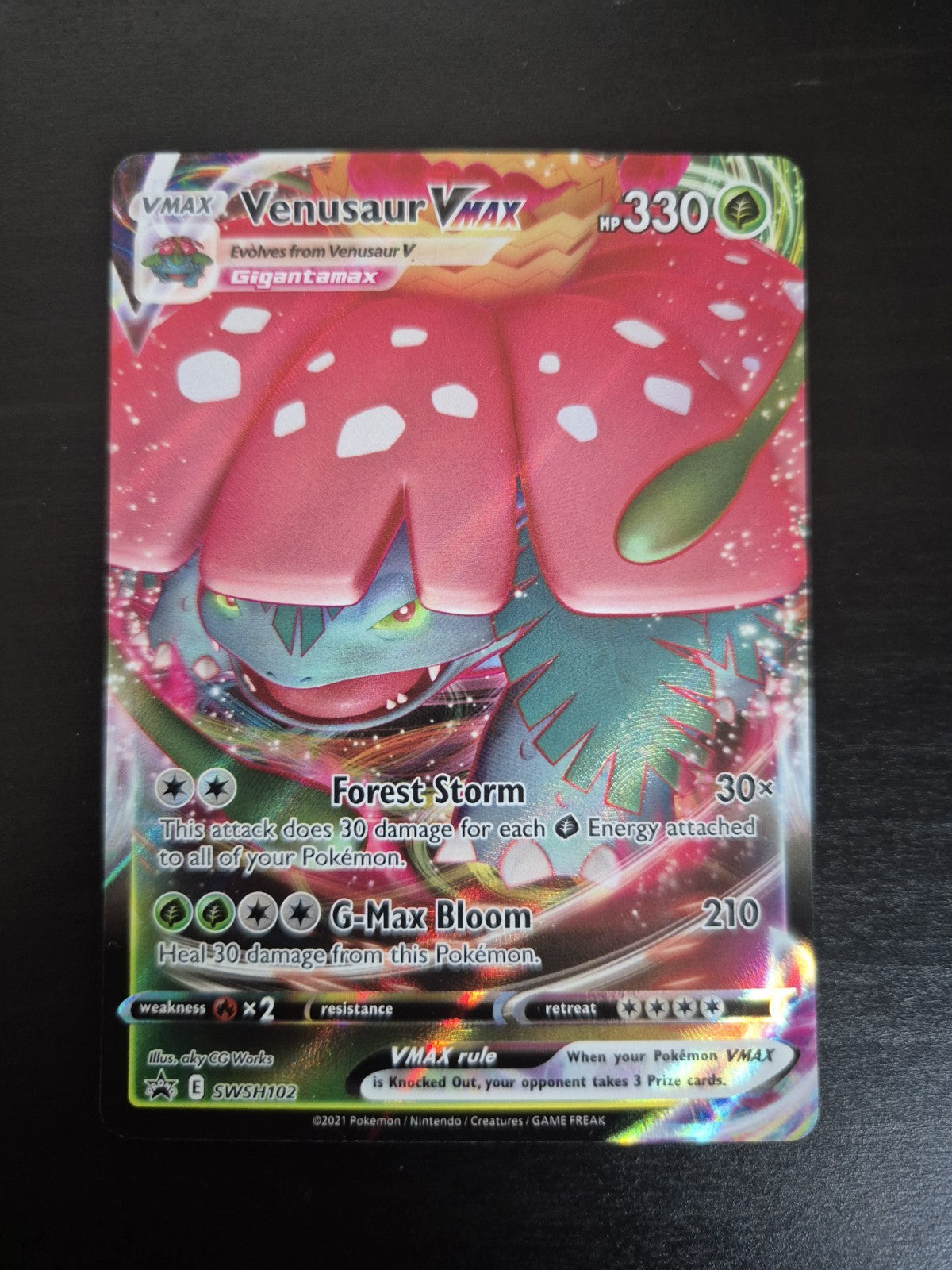 Venusaur VMAX SWSH102 Sword And Shield Black Star Promo Pokemon Card Near Mint