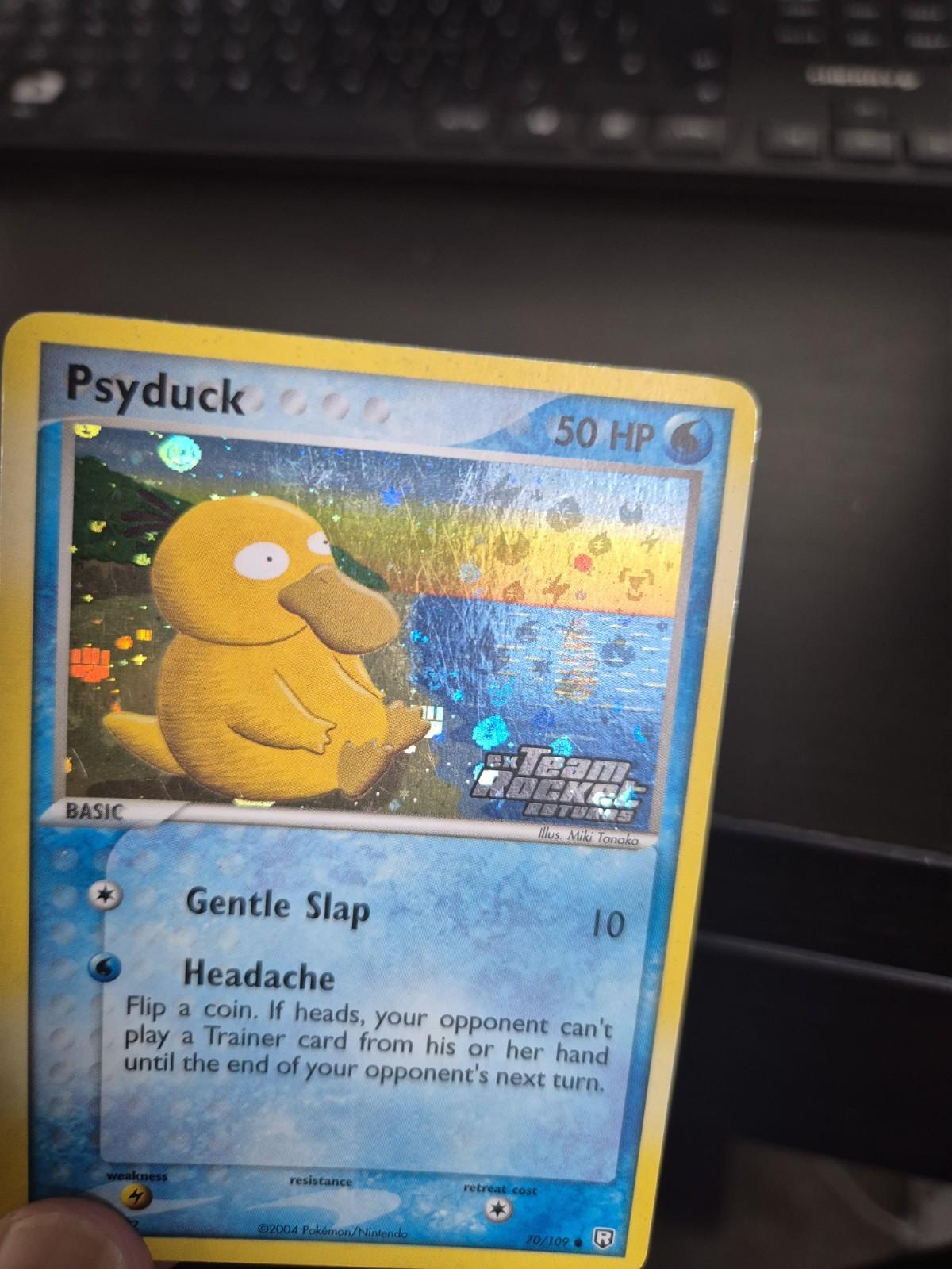 Psyduck 70/109 EX Team Rocket Returns Stamped Reverse Holo Pokemon Card  - LP