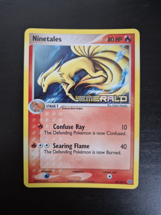Ninetales 38/106 EX Emerald Stamped Reverse Holo Rare 2005 Pokémon - LP