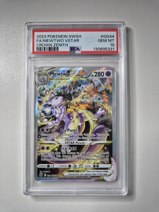 PSA 10 Mewtwo VSTAR GG44/GG70 Crown Zenith Pokemon Ultra Rare GEM MINT