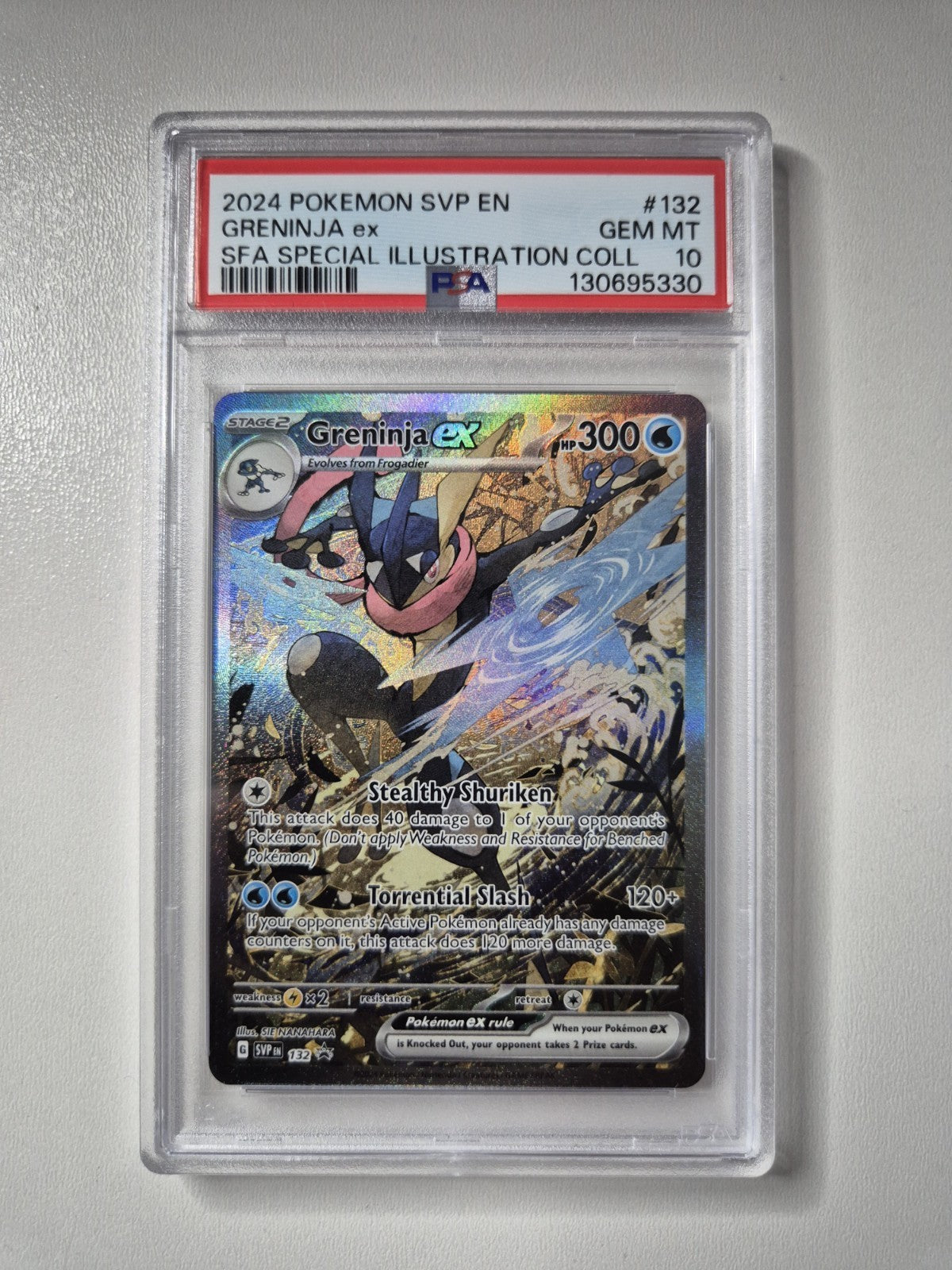 PSA 10 Greninja ex SVP 132 Shrouded Fable Promo Card Pokemon GEM MINT