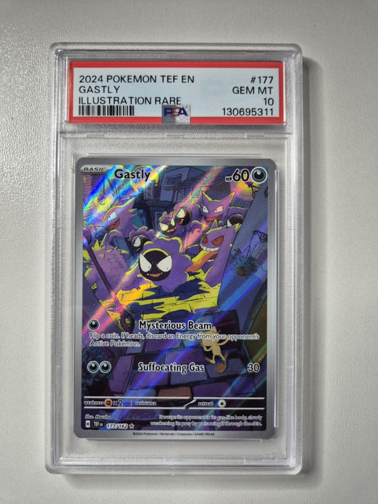 PSA 10 Gastly 177/162 Temporal Forces Illustration Rare Pokémon Card GEM MINT