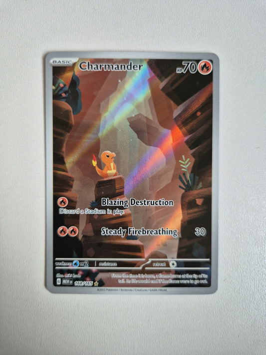 Charmander 168/165 SV Scarlet & Violet 151 Illustration Rare Pokemon Near Mint