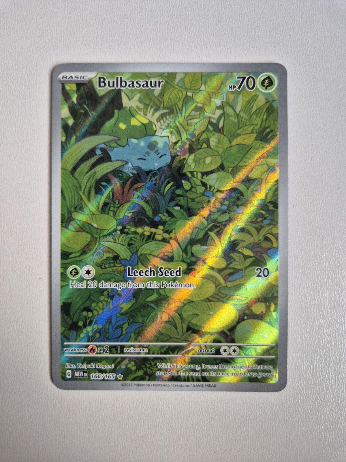 Bulbasaur 166/165 Pokemon 151 Illustration Rare Pokemon Card English Near Mint