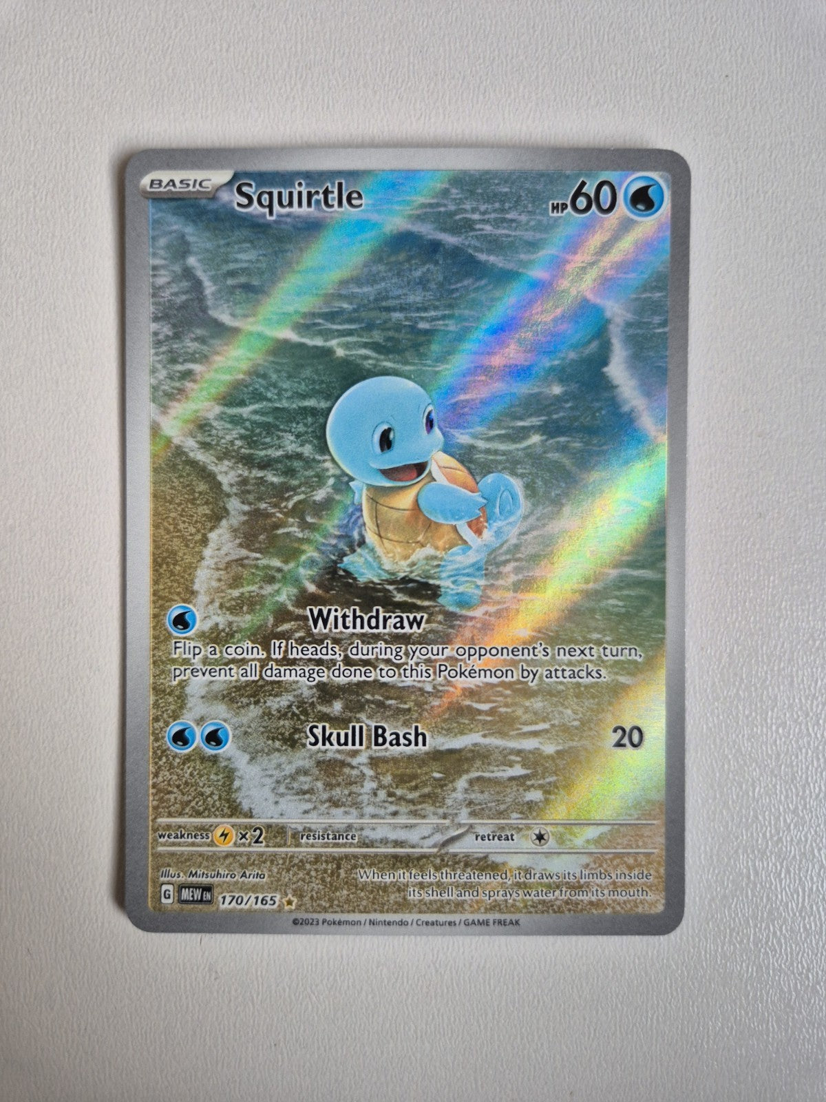 Squirtle 170/165 Scarlet 151 Illustration Rare Holo Pokemon Card Near Mint