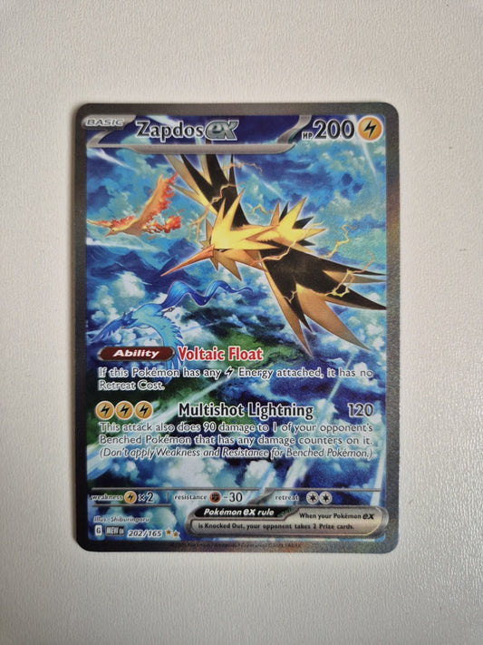 Zapdos ex 202/165 S&V 151 English Special Illustration Rare Pokemon Near Mint