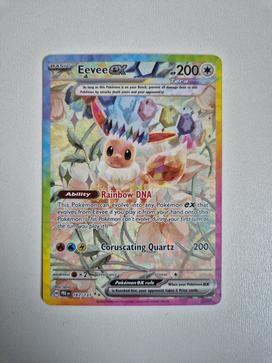 Eevee ex 167/131 Prismatic Evolutions Special Illustration Pokemon Near Mint