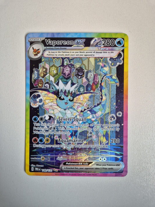 Vaporeon ex 149/131 Prismatic Evolutions Special Illustration Rare Pokemon NM