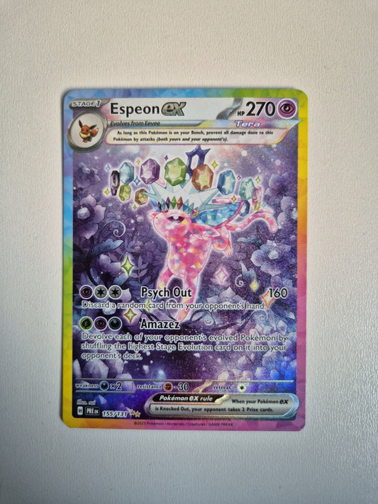 Espeon ex 155/131 Prismatic Evolutions Special Illustration Rare Pokemon  TCG NM