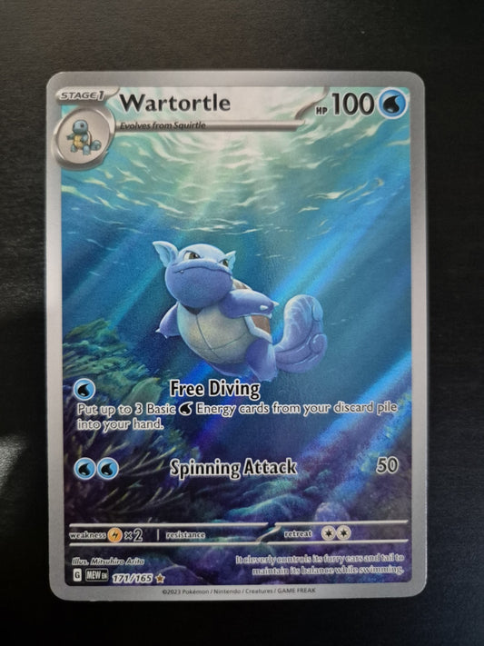 Wartortle Illustration Rare Card S&V 151 171/165 Pokémon Near Mint