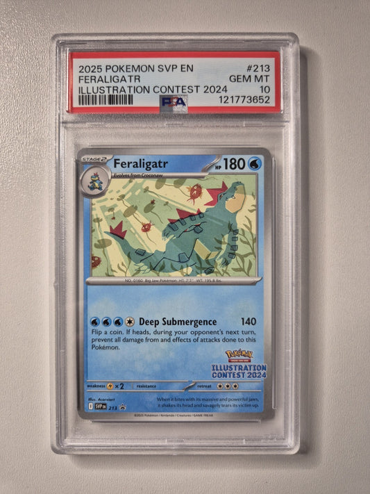 PSA 10 Feraligatr Illustration Contest SVP Ultra Rare Art 2024 Pokémon GEM MINT