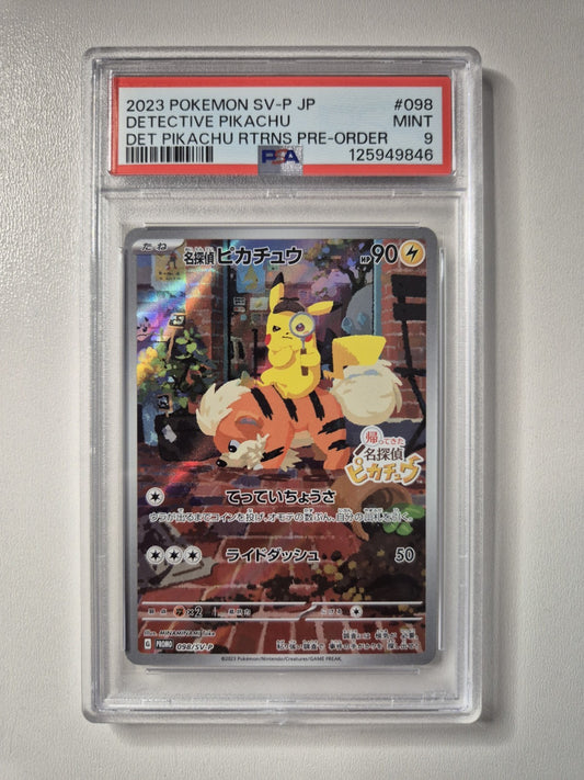 PSA 9 Detective Pikachu 098/SV-P Japanese Promo Card Pokémon Pre-Order MINT