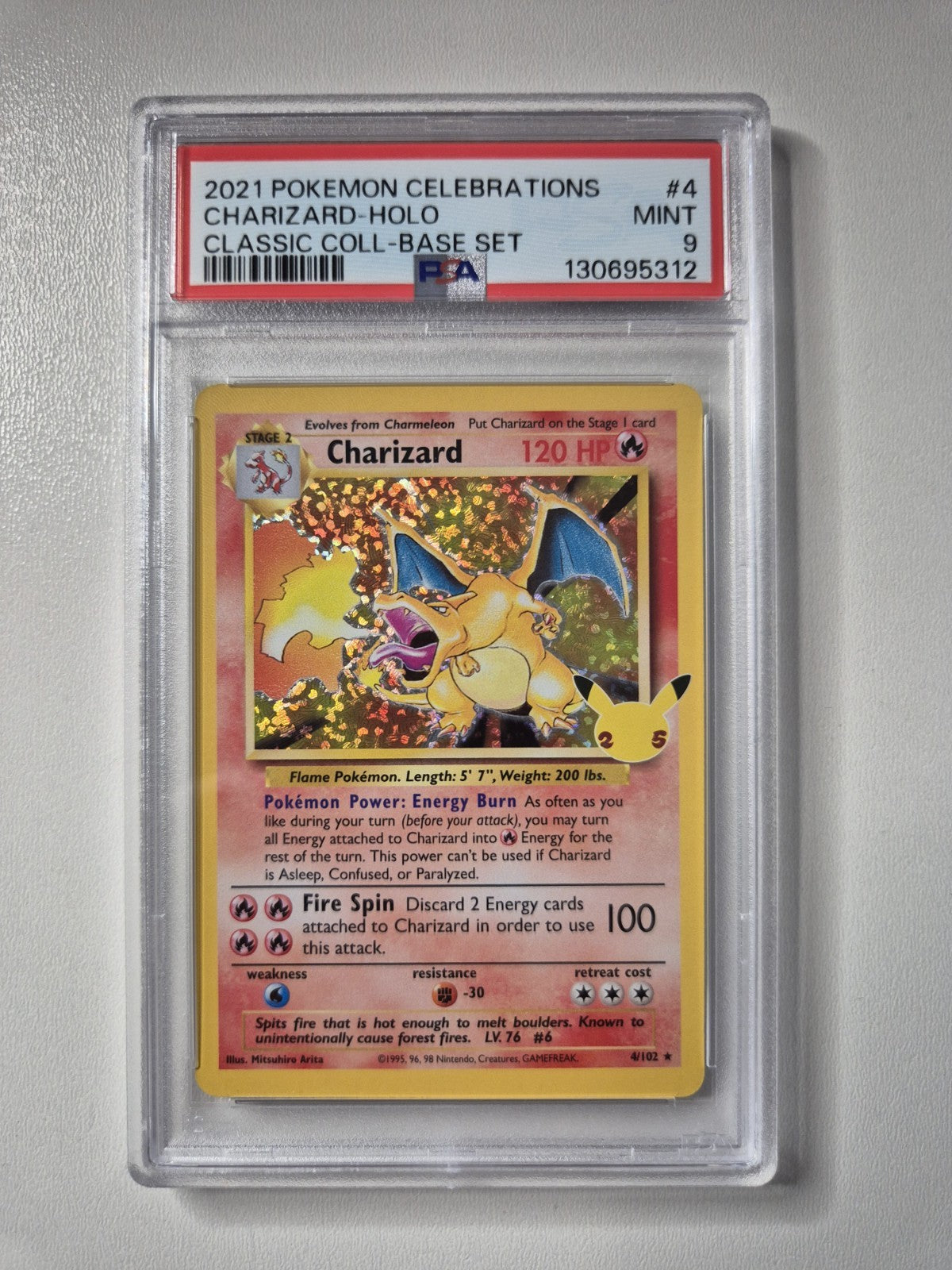 PSA 9 Charizard Celebrations #4 Classic Collection Base Set Holo Pokemon MINT