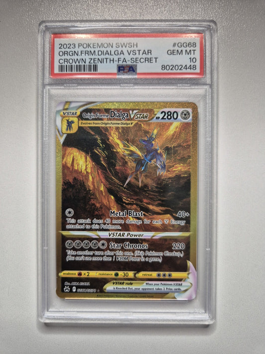 PSA 10 Origin Forme Dialga VSTAR GG68/GG70 Crown Zenith Pokemon GEM MINT