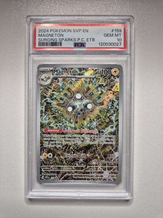 PSA 10 Magneton SVP159 Surging Sparks Pokemon Center ETB Stamped Promo GEM MINT