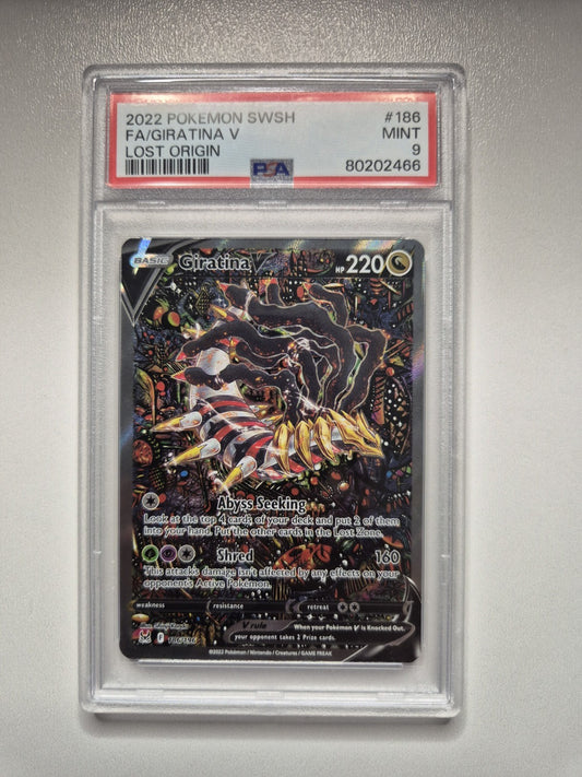 PSA 9 Giratina V Lost Origin 186/196 Holo Alt Art Ultra Rare SWSH Pokémon MINT