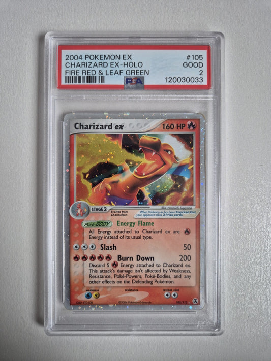 PSA 2 Charizard ex Fire Red & Leaf Green 105/112 Holo Rare Pokemon 2004 Vintage
