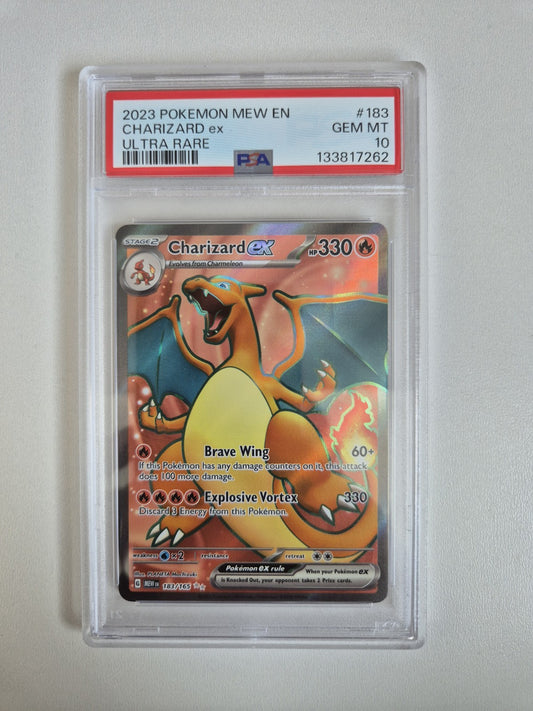 PSA 10 Charizard ex 183/165 Scarlet & Violet 151 Pokemon TCG English GEM MINT