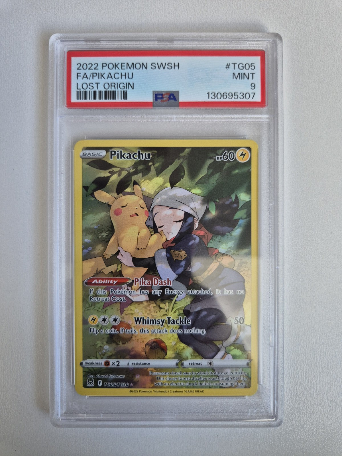 PSA 9 Pikachu Lost Origin TG05/TG30  Pokémon TCG Trainer Gallery Rare MINT
