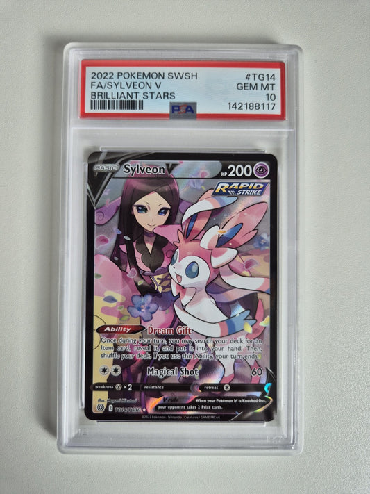PSA 10 Sylveon V TG14/TG30 Brilliant Stars Trainer Gallery Holo Pokemon GEM MINT