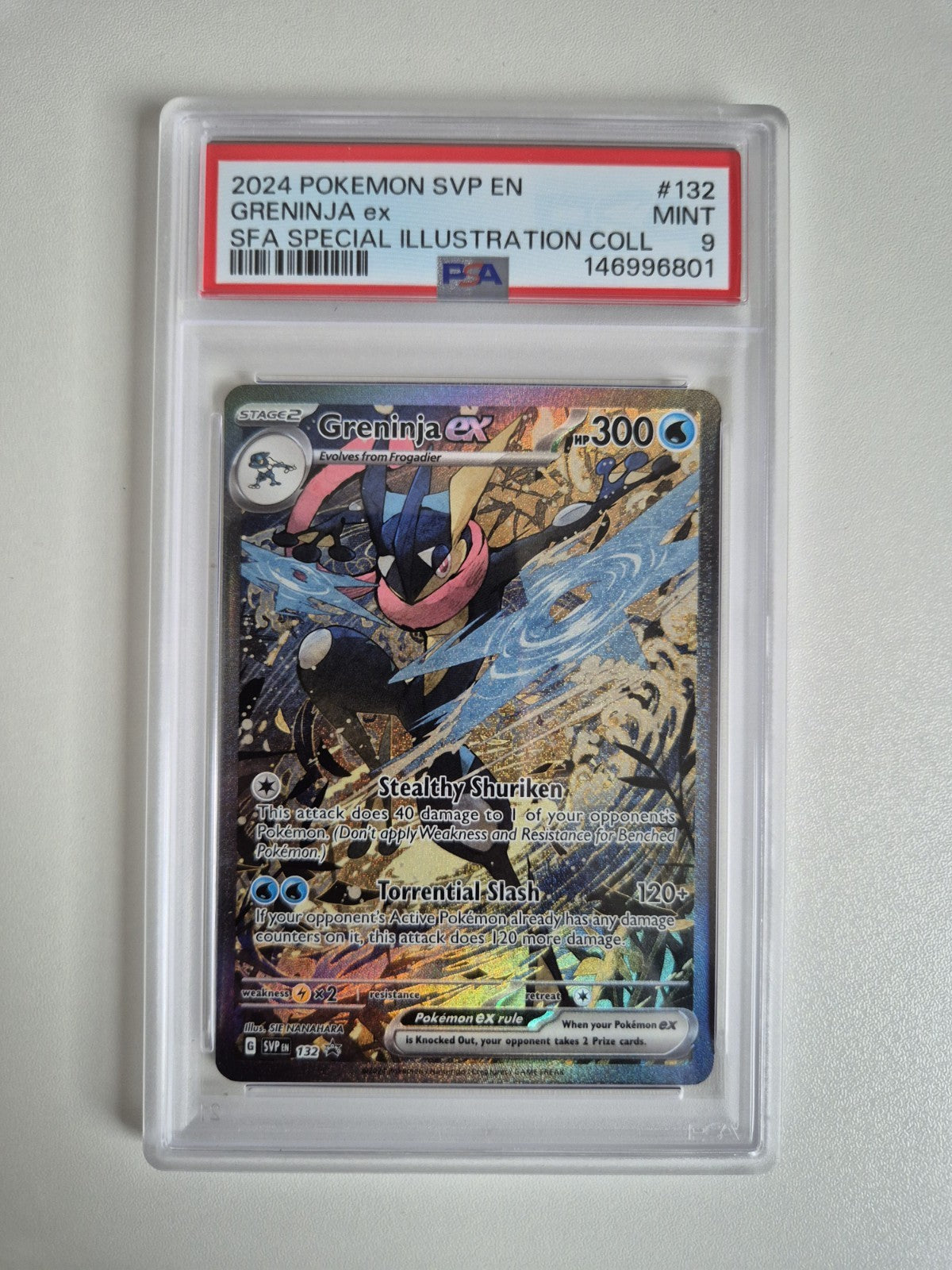 PSA 9 Greninja ex SVP132 Shrouded Fable Black Star Promo Card Pokémon TCG MINT