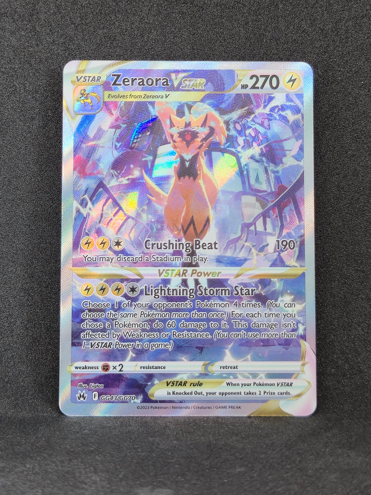 Zeraora VSTAR Crown Zenith #GG43