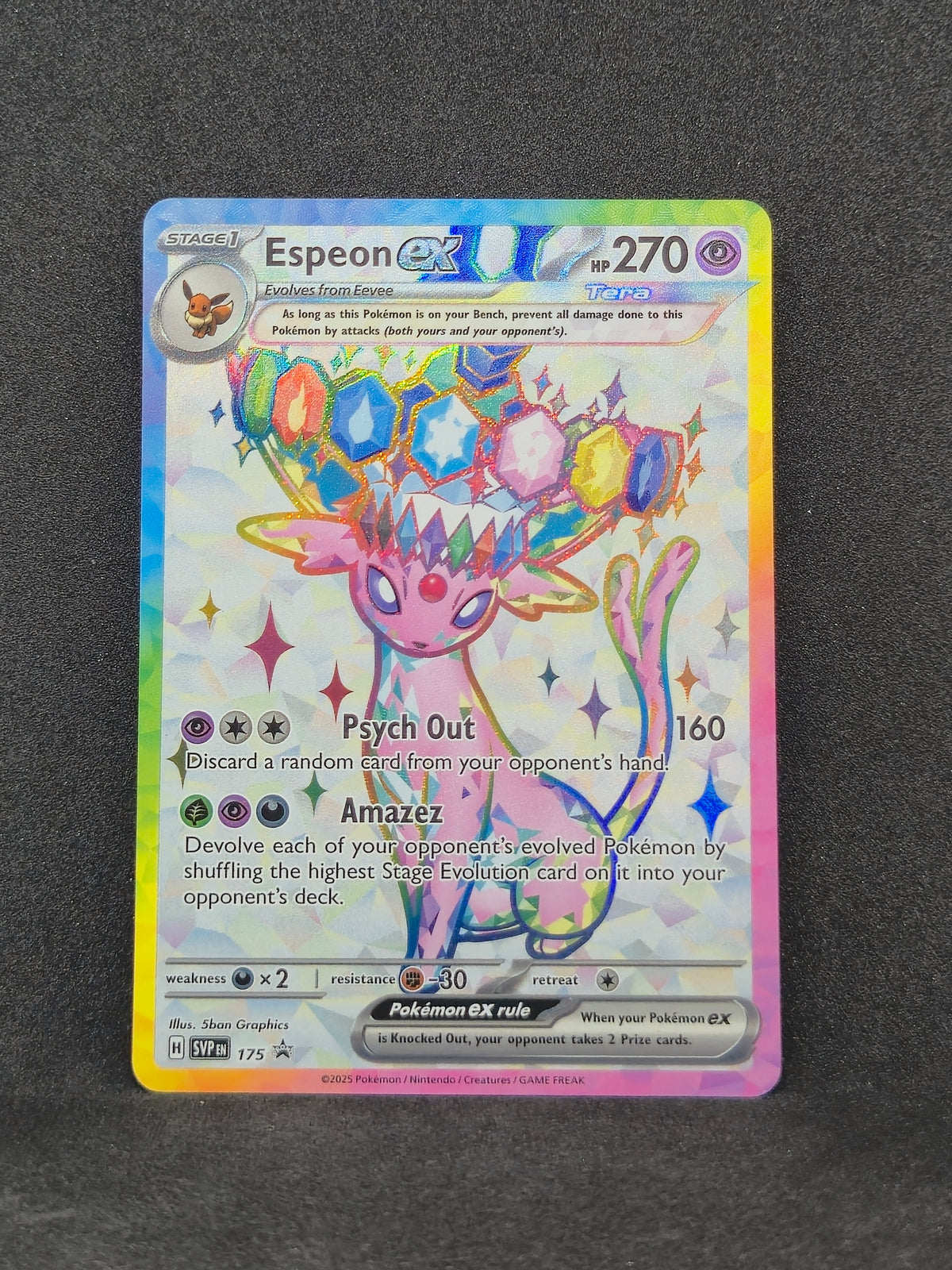 Espeon ex Prismatic Promo #175