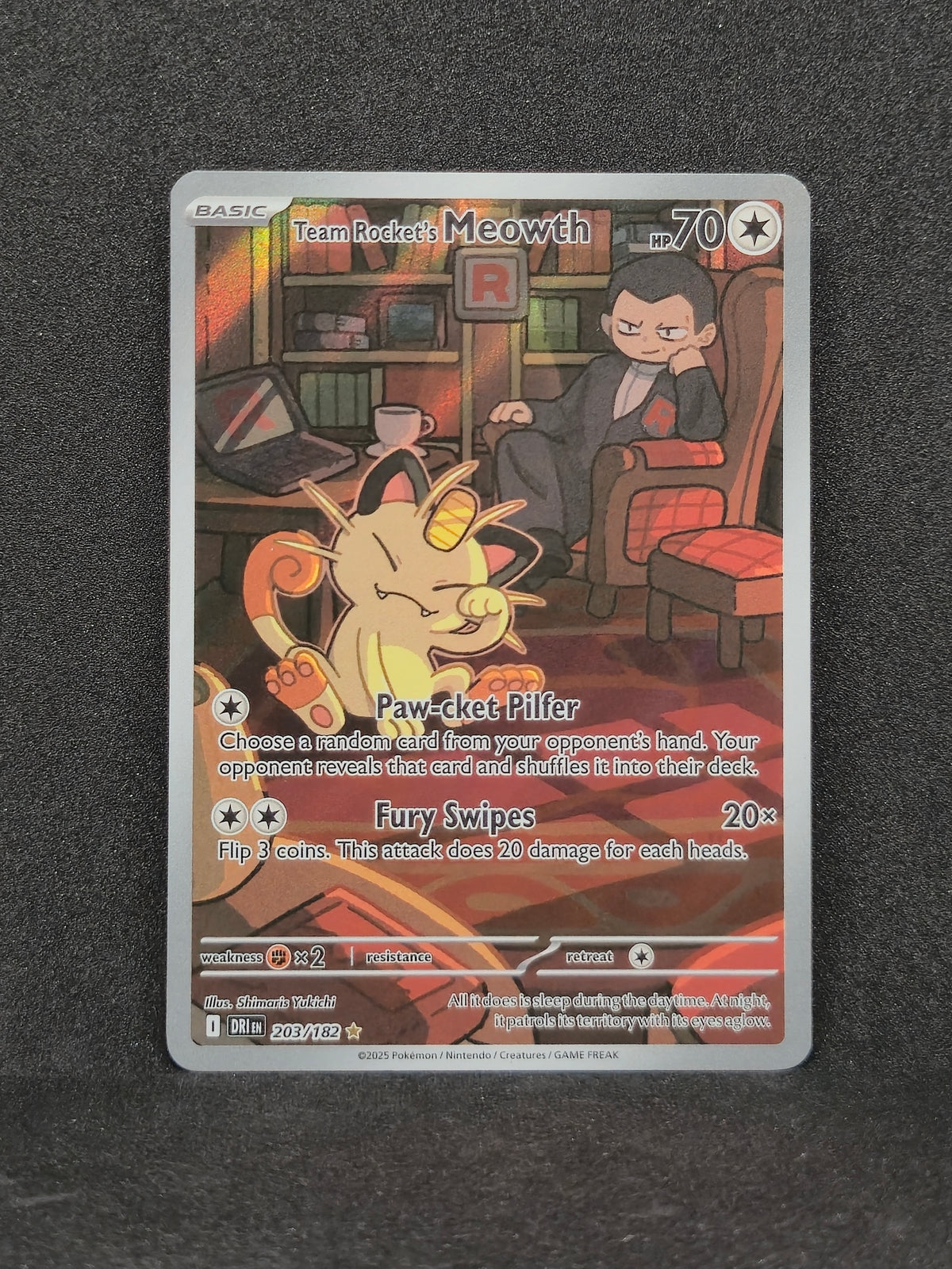 Team Rocket's Meowth Destined Rivals #203