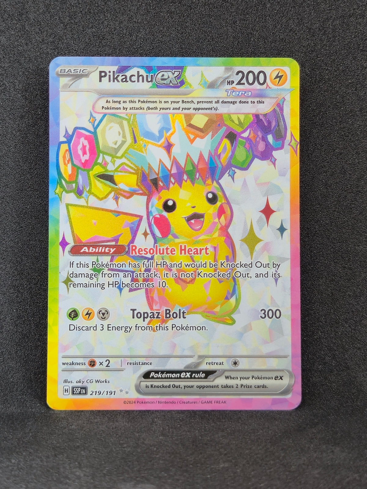 Pikachu ex Surging Sparks #219